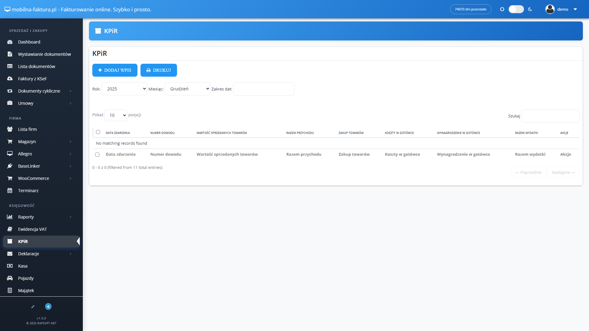 Księga Przychodów i Rozchodów
