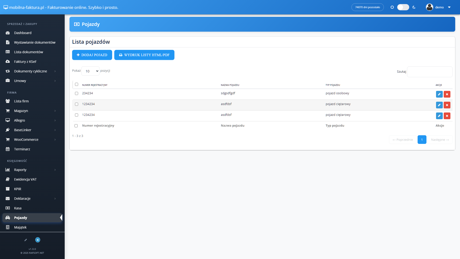 Transport (TMS) — dodatek
